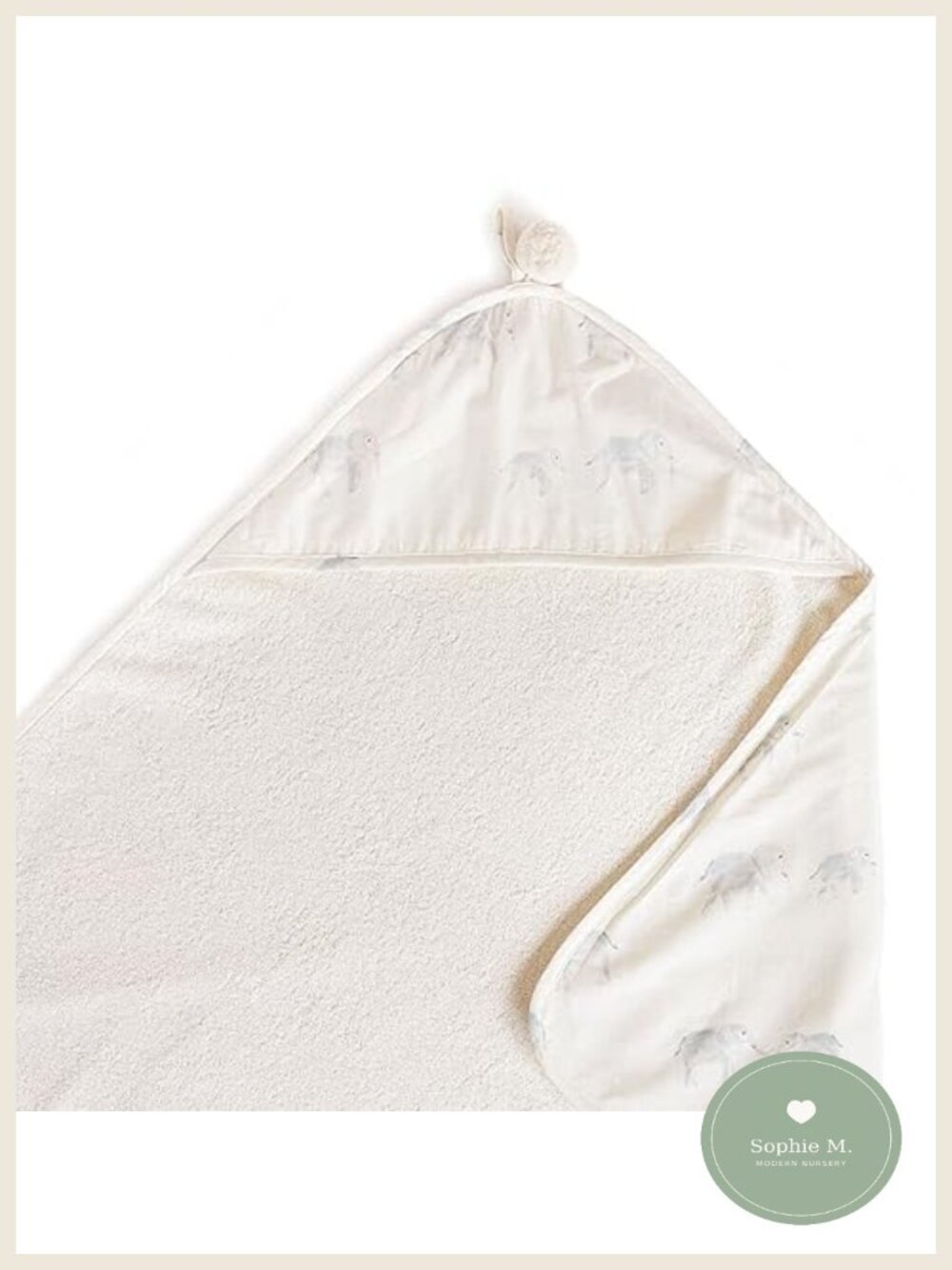 Hooded Towel French Terry Cotton Baby Bath Wrap 30x30